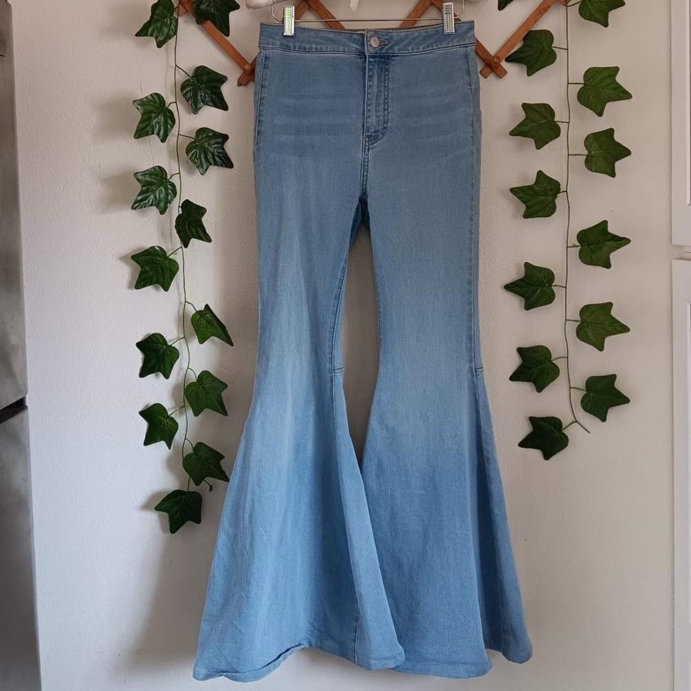 We The Free Sky Blue Flare Jeans